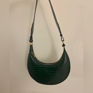 green faux croc saddle bag (jw pei)